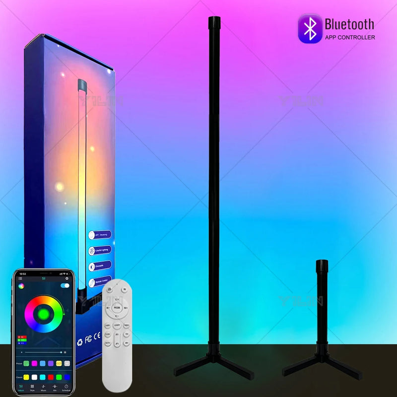 RGB Floor Lamp for Room Smart RGBIC Corner LED Light