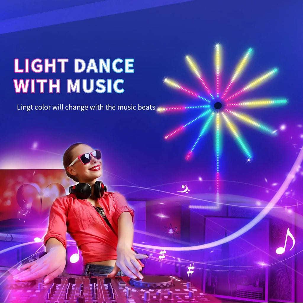 2025 Christmas Light Smart Fairy Firework Bluetooth Light Strip F