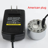 12-Light LED Fog Machine Ultrasonic Mist Maker for Home