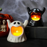 Flameless Ghost Candle LED Lamp – Spooky Halloween Decor