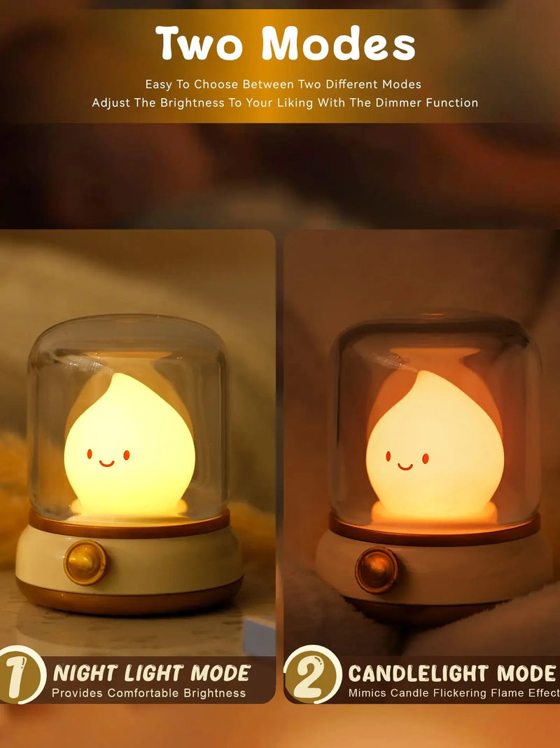 Flameless LED Candle USB Rechargeable Night Light