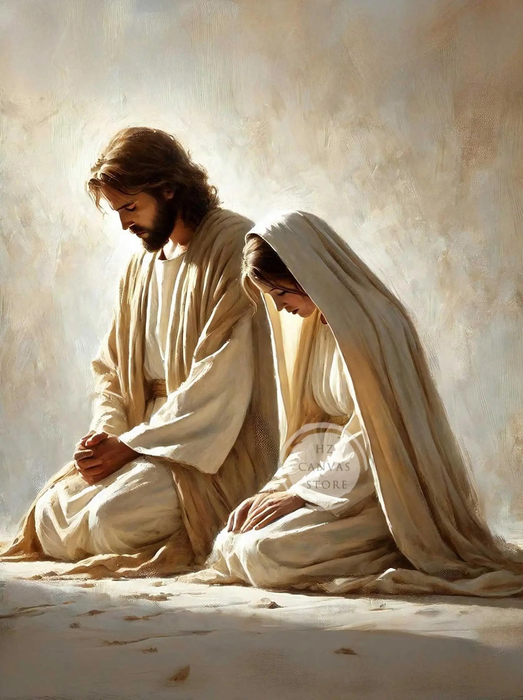 Modern Christian Jesus Children Art Poster